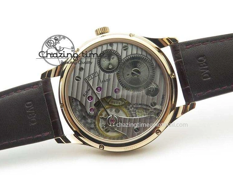 MIROTIME 0325 Compact Portuguese IW545409 RG ZF 1:1 Best Edition White Dial On Brown Leather Strap A 7336